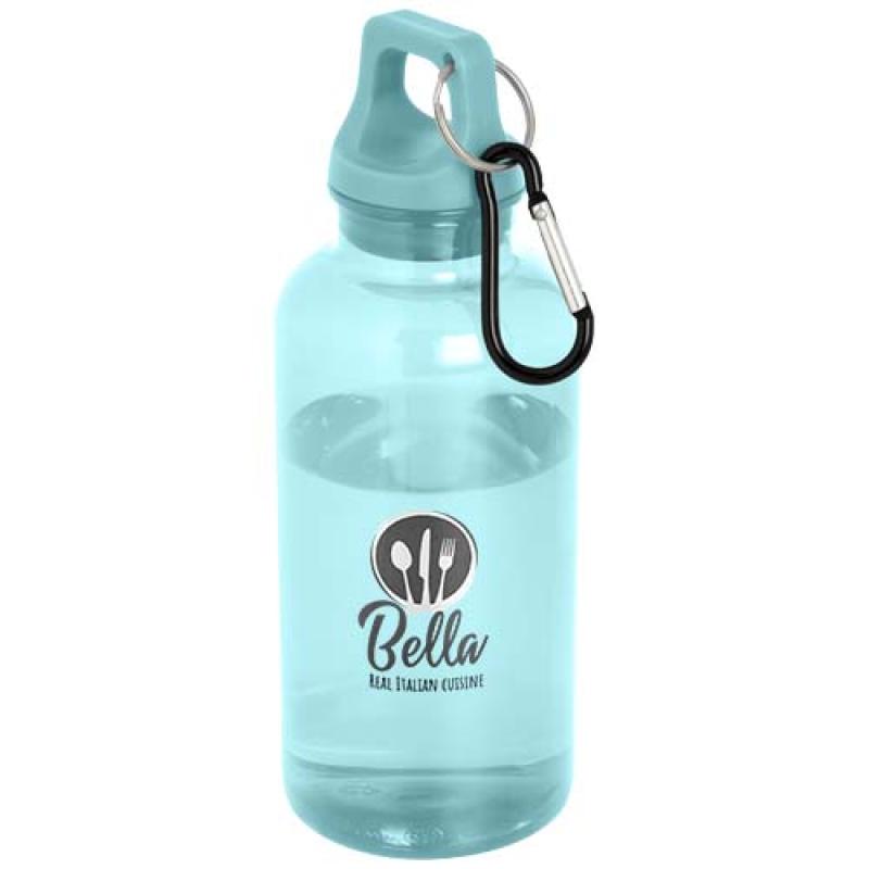Bidón de 400 ml de plástico reciclado con mosquetón y certificación RCS "Oregon"