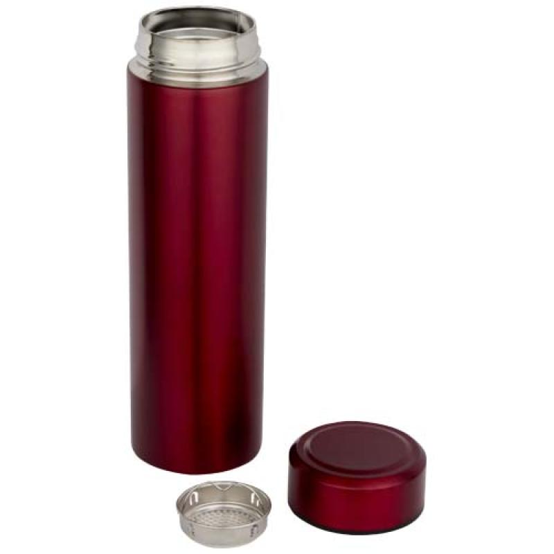 Termo de acero inoxidable de doble pared de 450 ml con colador de té "Taylor"