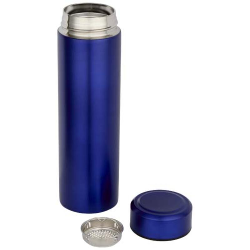 Termo de acero inoxidable de doble pared de 450 ml con colador de té "Taylor"