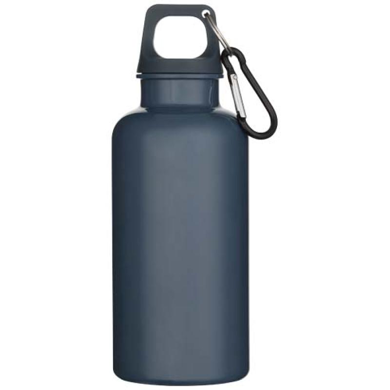 Botella de 400 ml de color liso de plástico reciclado con certificado RCS y mosquetón "Oregon"