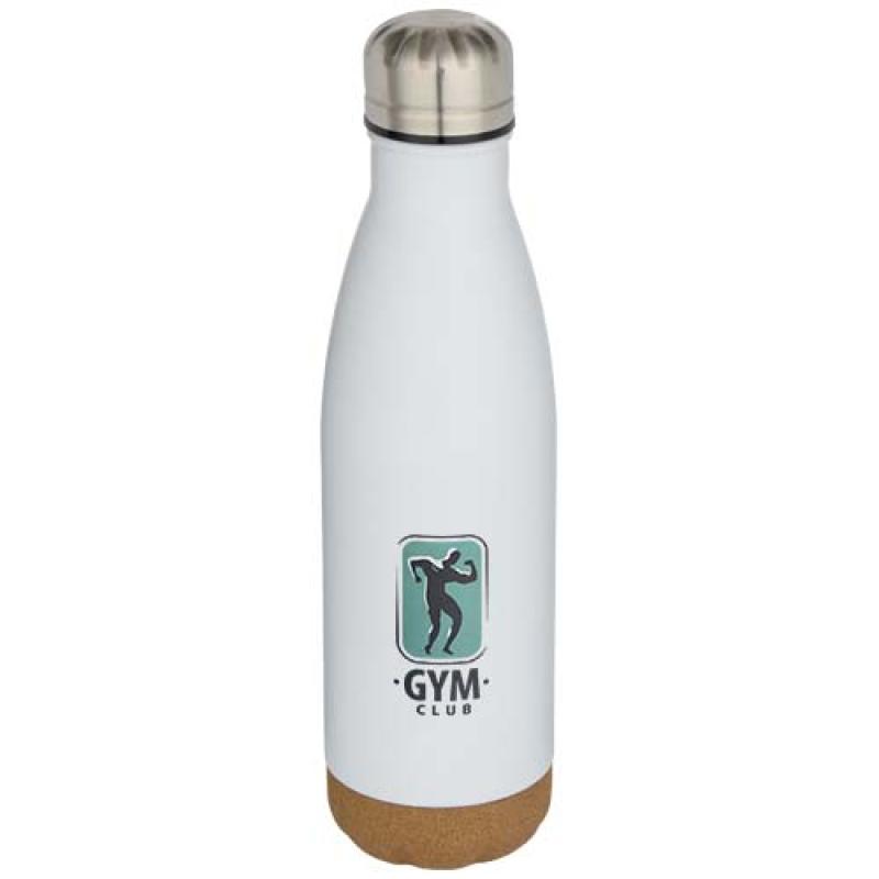 Botella de 500 ml de acero inoxidable con aislamiento y doble pared con detalles de corcho "Cove"