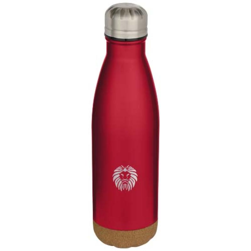 Botella de 500 ml de acero inoxidable con aislamiento y doble pared con detalles de corcho "Cove"