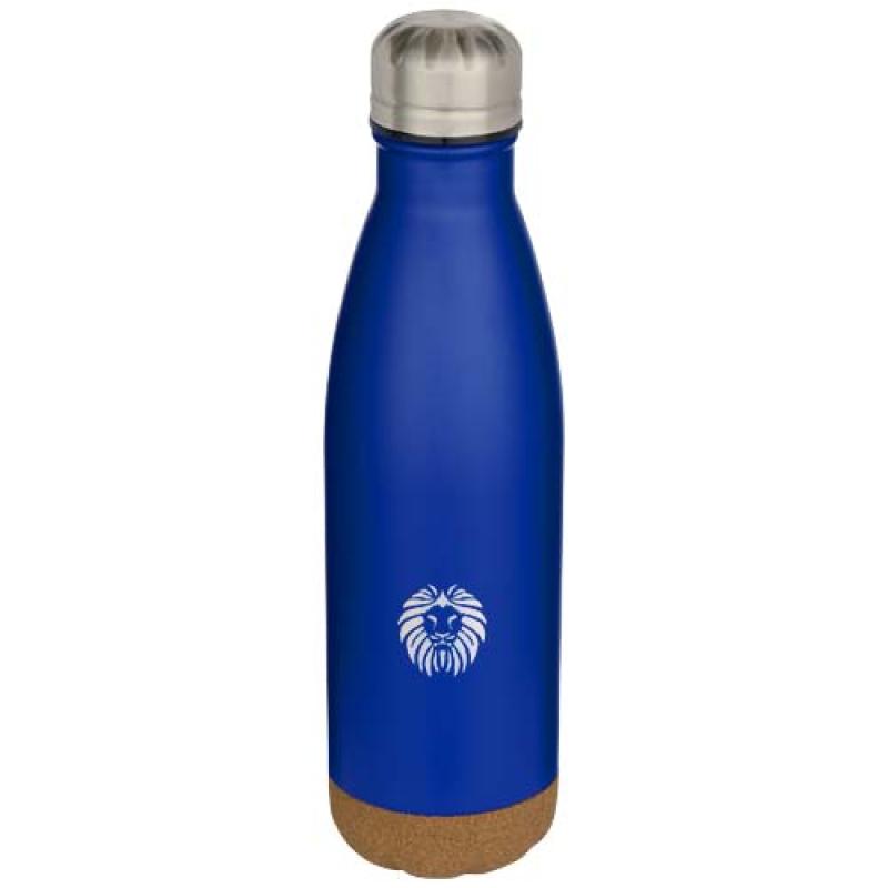Botella de 500 ml de acero inoxidable con aislamiento y doble pared con detalles de corcho "Cove"