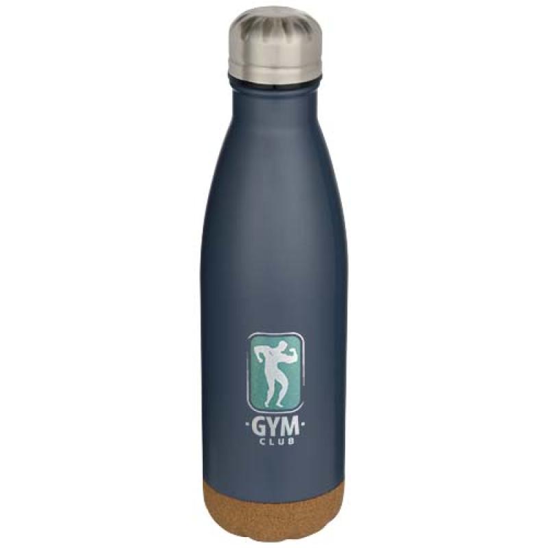 Botella de 500 ml de acero inoxidable con aislamiento y doble pared con detalles de corcho "Cove"
