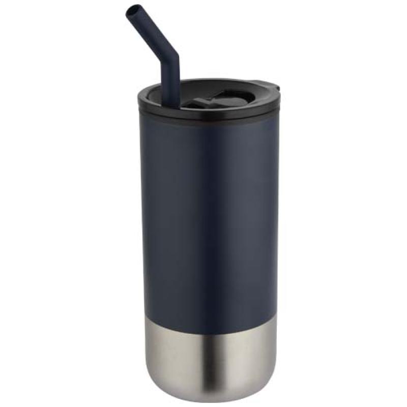 Vaso con aislamiento de 480 ml con certificado RCS y pajita "Grayson"