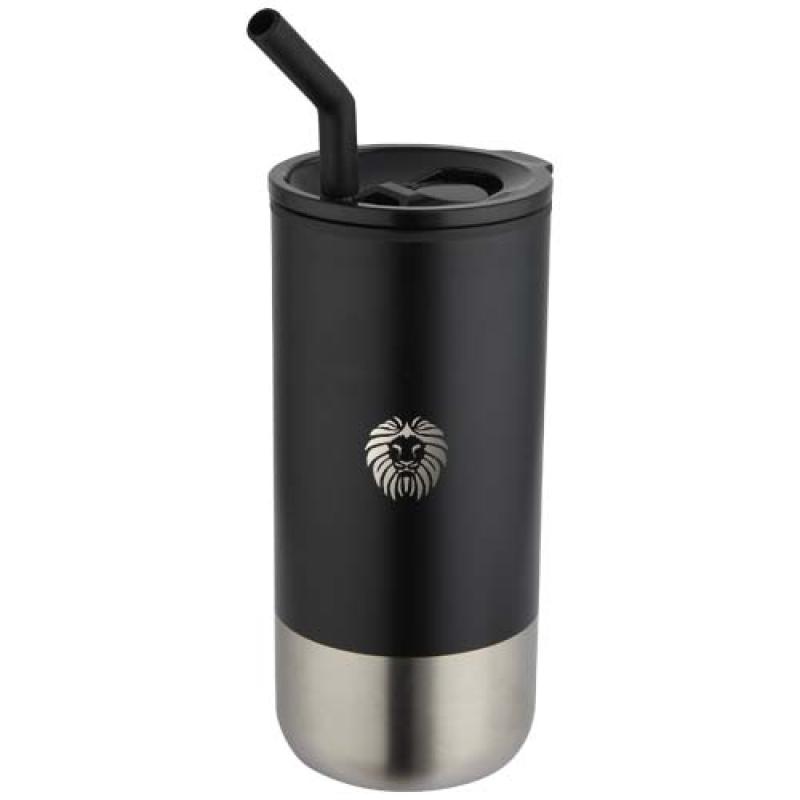 Vaso con aislamiento de 480 ml con certificado RCS y pajita "Grayson"