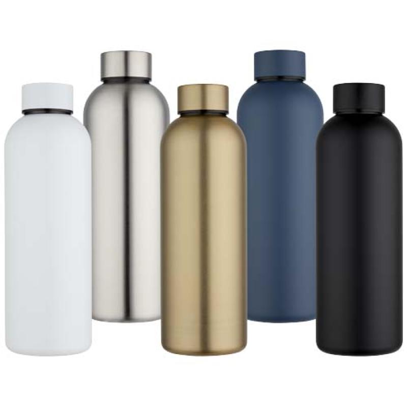 Botella de agua de 750 ml de acero inoxidable reciclado con pared simple y certificado RCS "Spring"