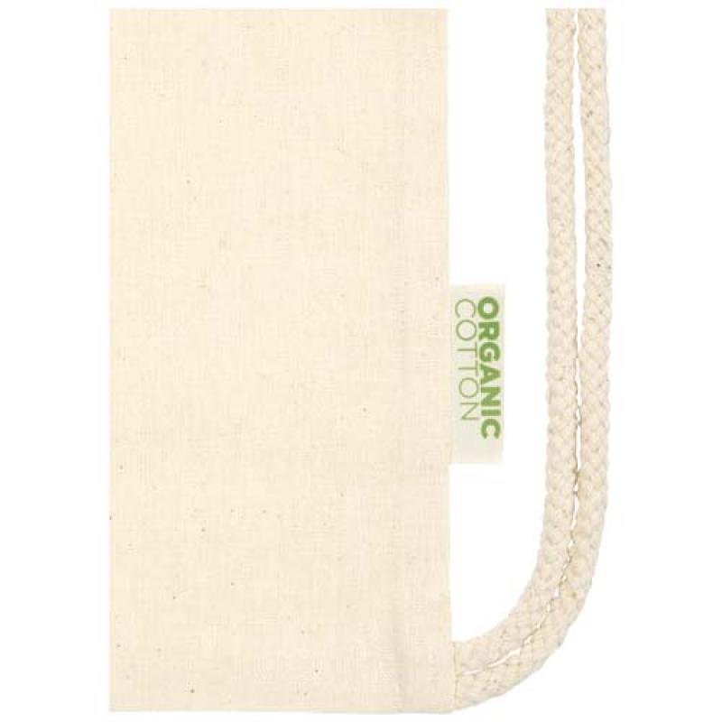 Bolsa con cuerdas de 5 l algodón orgánico OCS de 100 g/m² "Odisha"
