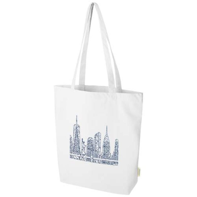 Bolsa Tote de 11 l con fondo ancho algodón orgánico OCS de 180 g/m² "Odisha"