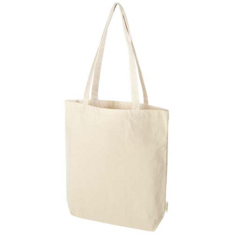 Bolsa Tote de 11 l con fondo ancho algodón orgánico OCS de 180 g/m² "Odisha"