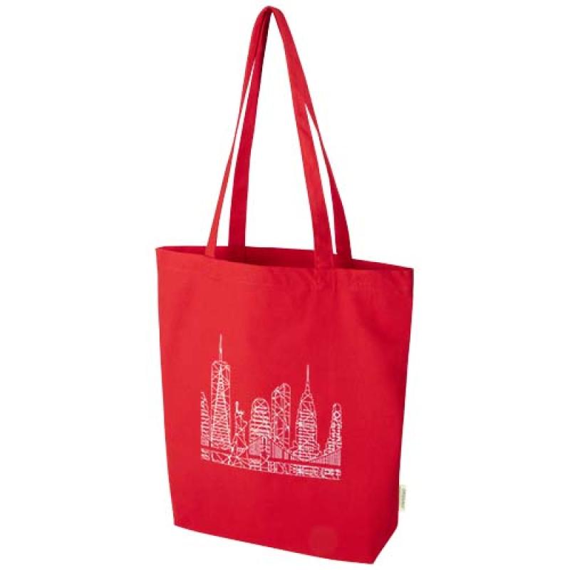Bolsa Tote de 11 l con fondo ancho algodón orgánico OCS de 180 g/m² "Odisha"
