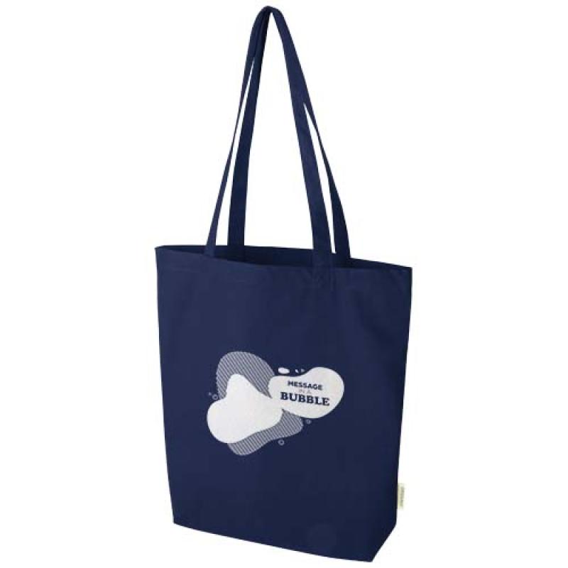 Bolsa Tote de 11 l con fondo ancho algodón orgánico OCS de 180 g/m² "Odisha"