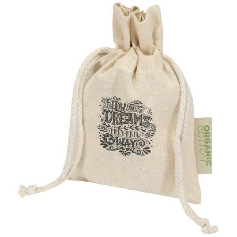 Bolsa de regalo algodón orgánico OCS de 140 g/m² - 15 x 10 cm "Odisha"