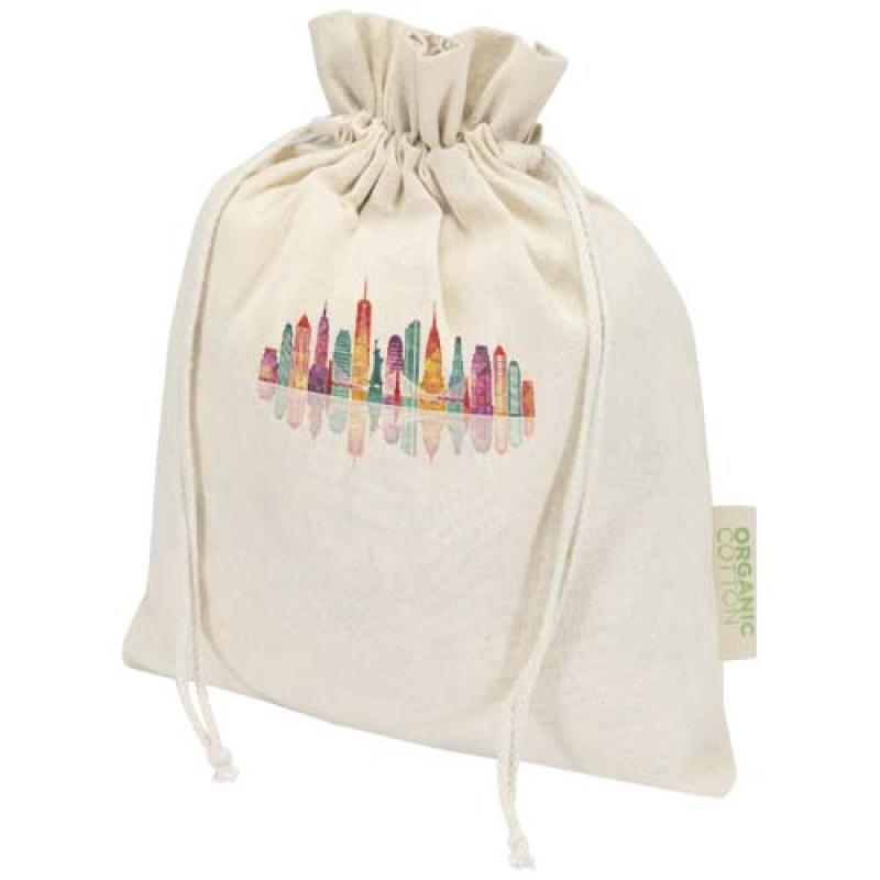 Bolsa de regalo algodón orgánico OCS de 140 g/m² - 30 x 25 cm "Odisha"