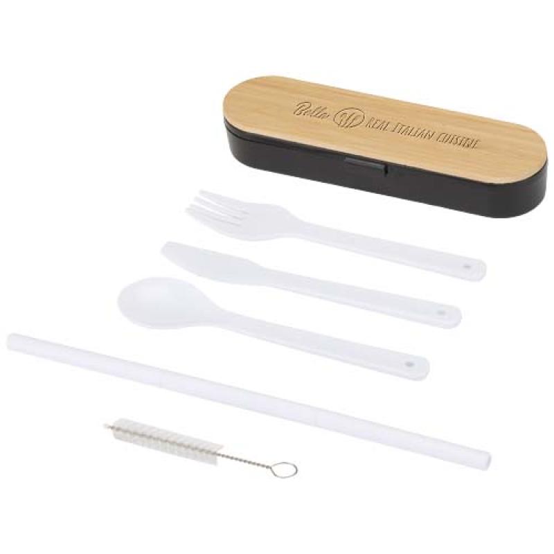 Set de cubiertos con tapa de bambú "Runa"