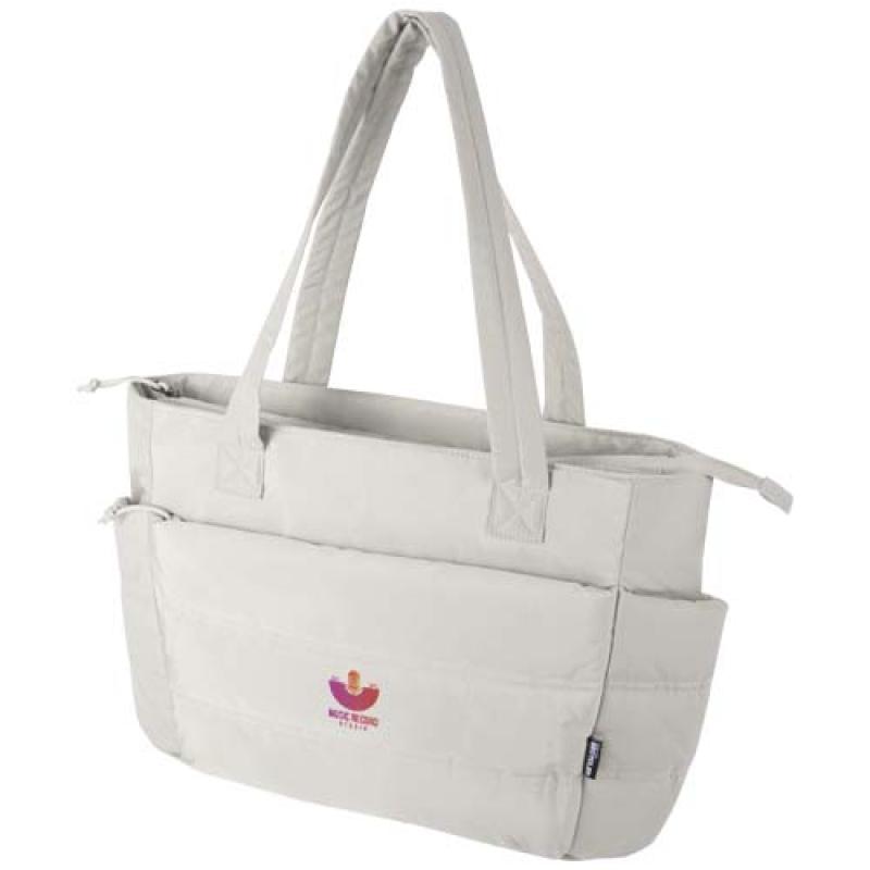 Bolsa Tote para portátil de 15,6" y 18l de material reciclado GRS "Puffer"