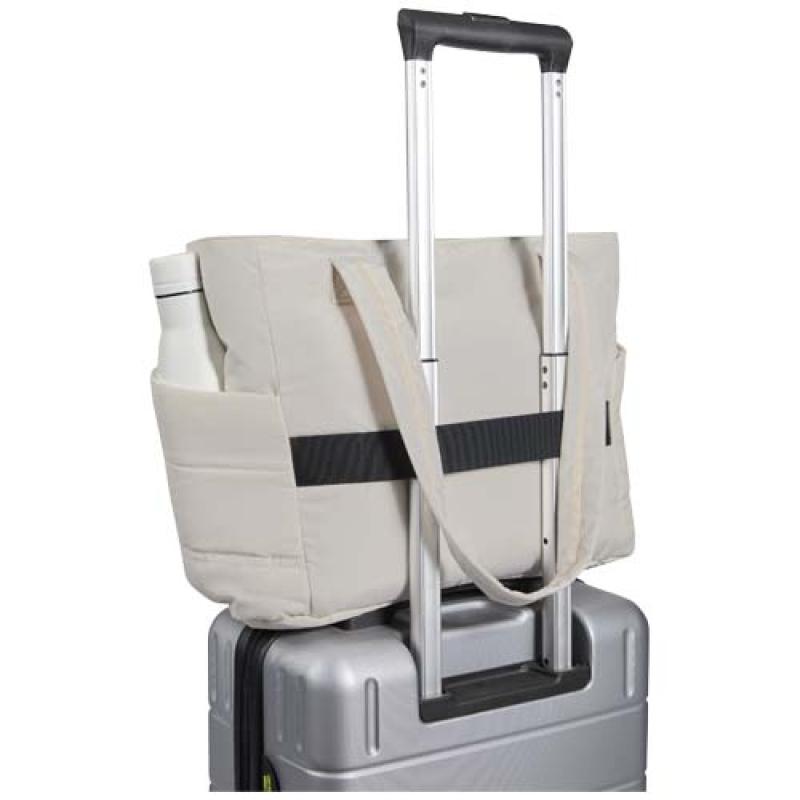 Bolsa Tote para portátil de 15,6" y 18l de material reciclado GRS "Puffer"