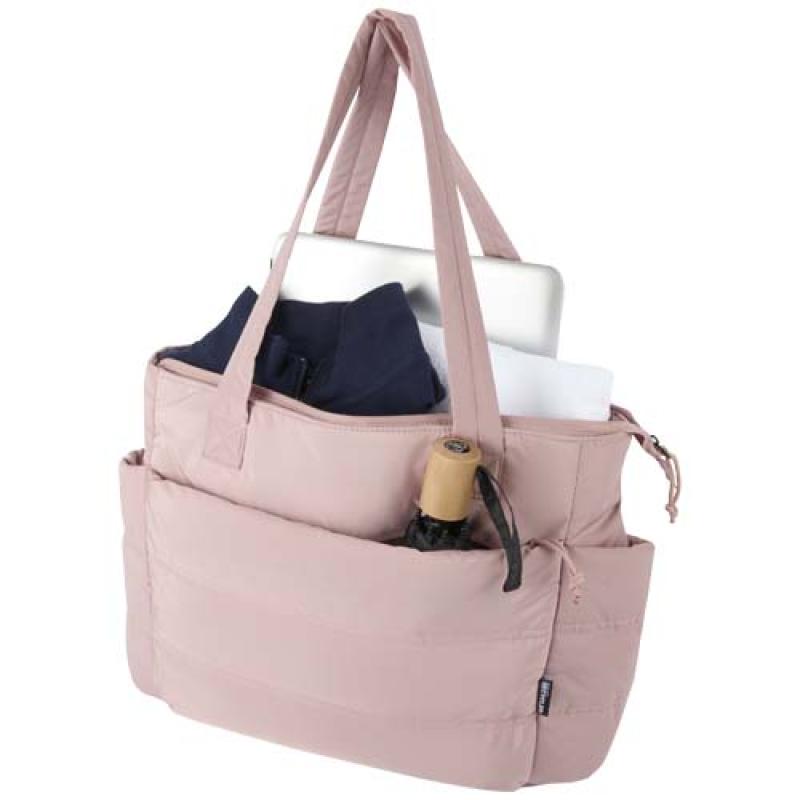 Bolsa Tote para portátil de 15,6" y 18l de material reciclado GRS "Puffer"