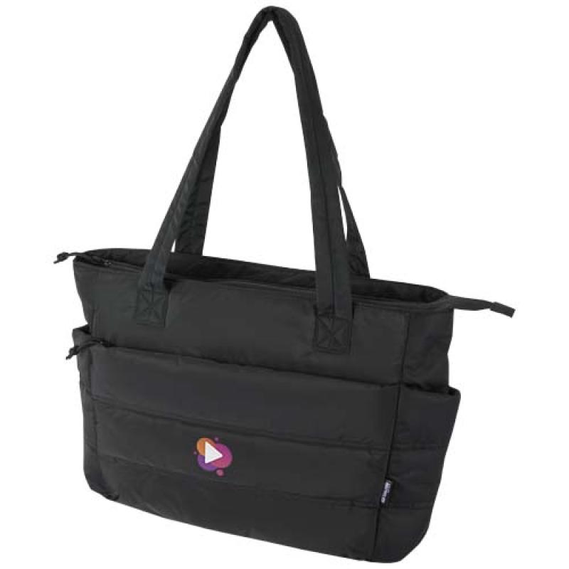 Bolsa Tote para portátil de 15,6" y 18l de material reciclado GRS "Puffer"