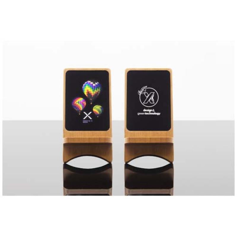 Cargador inalámbrico de madera de 15 W luminoso "SCX.design W16"