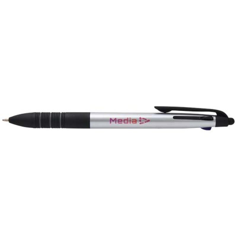 Bolígrafo de material reciclado RCS de 3 tintas con stylus "Trine"