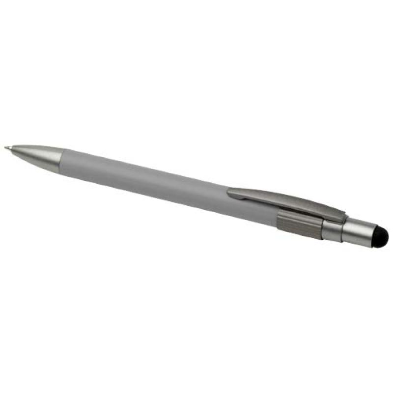 Bolígrafo de material reciclado RCS con stylus y fidget spinner (tinta negra) "Rill"