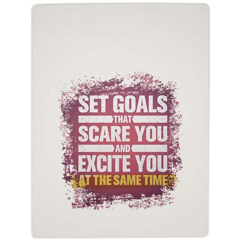 Portapapeles A4 con cierre magnético y bolígrafo de material reciclado RCS (tinta negra) "Clast"