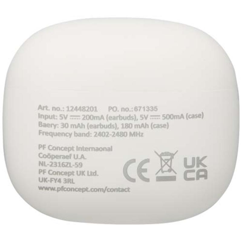 Auriculares True Wireless Bluetooth® de plástico reciclado con almohadillas de silicona "Alterf"