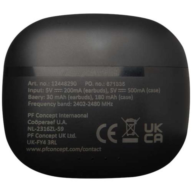 Auriculares True Wireless Bluetooth® de plástico reciclado con almohadillas de silicona "Alterf"