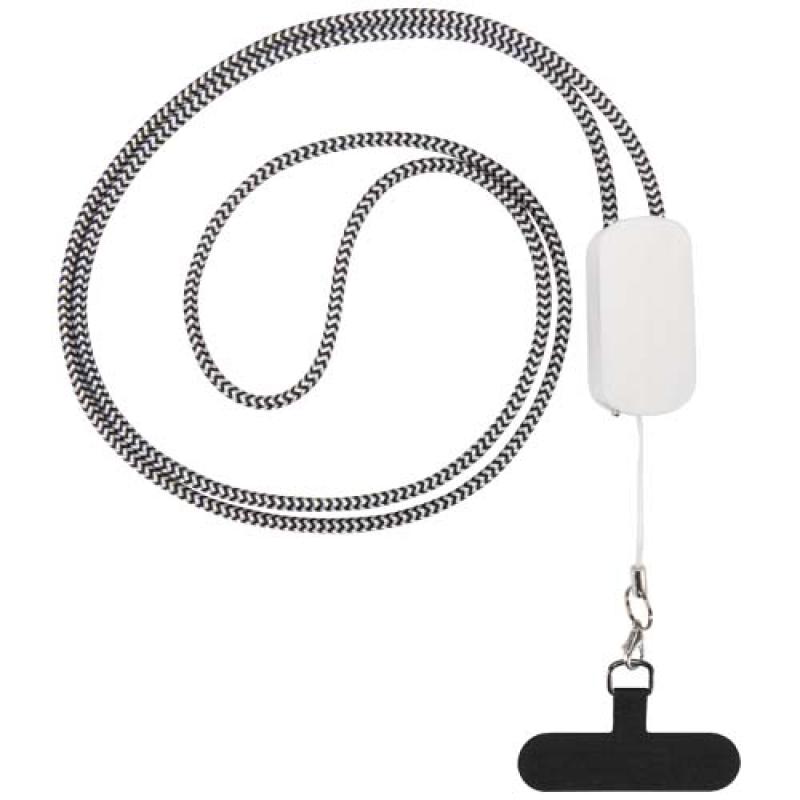 Lanyard de plástico reciclado para smartphone con cable integrado 5 en 1 de 27 W "Anser"