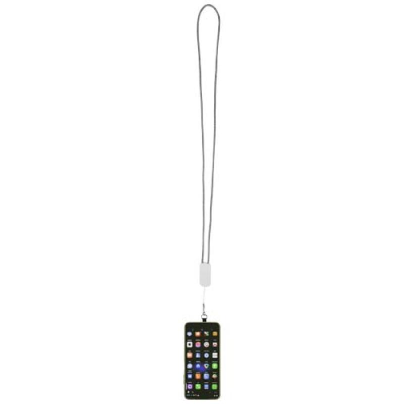 Lanyard de plástico reciclado para smartphone con cable integrado 5 en 1 de 27 W "Anser"