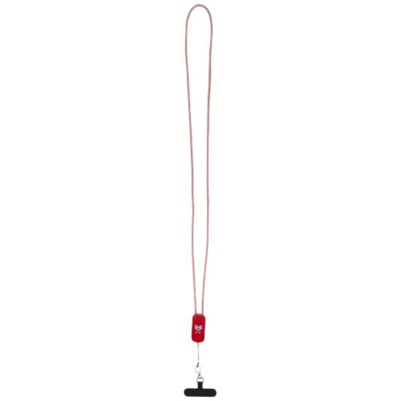 Lanyard de plástico reciclado para smartphone con cable integrado 5 en 1 de 27 W "Anser"