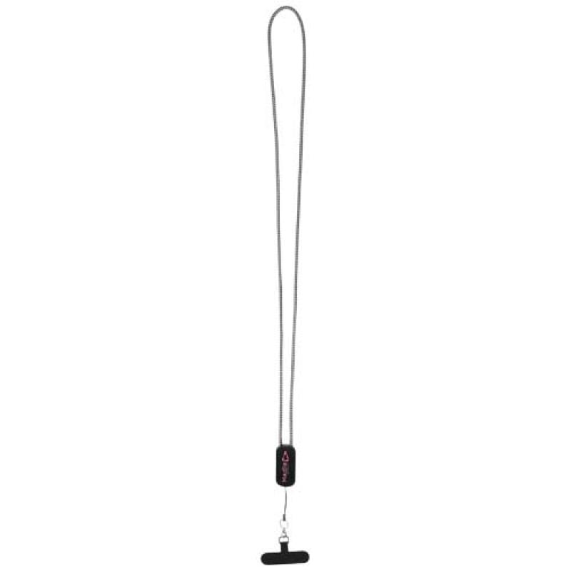 Lanyard de plástico reciclado para smartphone con cable integrado 5 en 1 de 27 W "Anser"