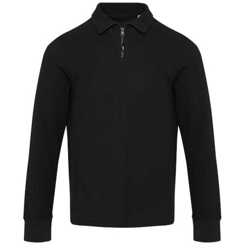 Polo unisex de manga larga y media cremallera "Zeus"
