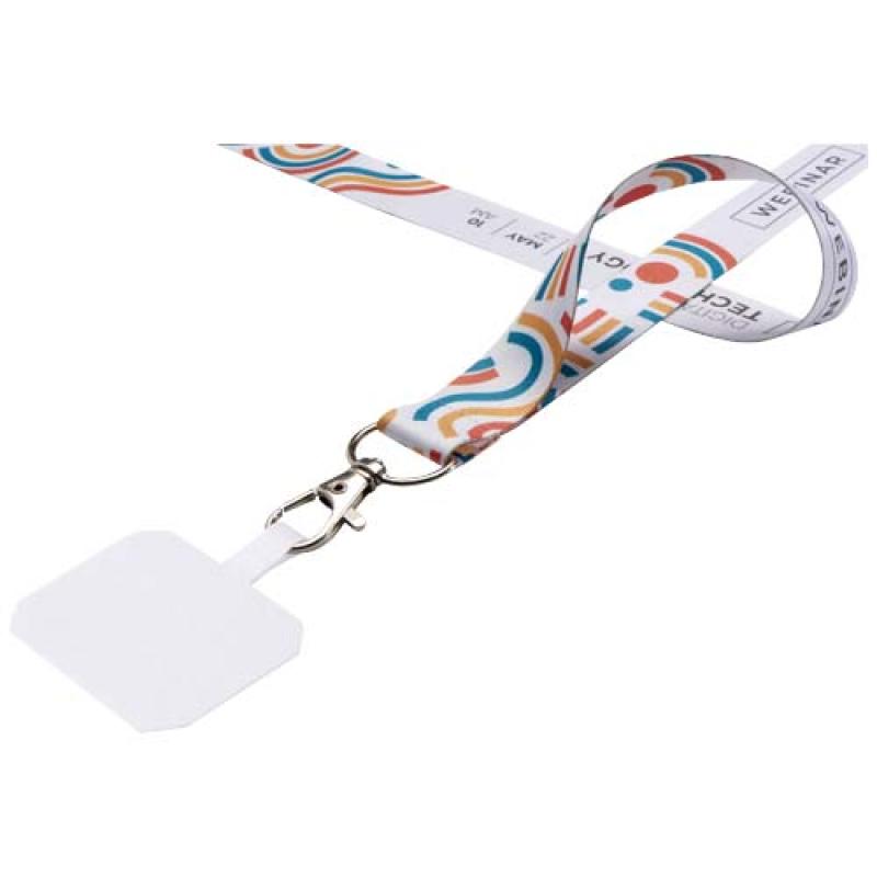 Lanyard de sublimación con soporte para teléfono y cierre de seguridad "Addie"