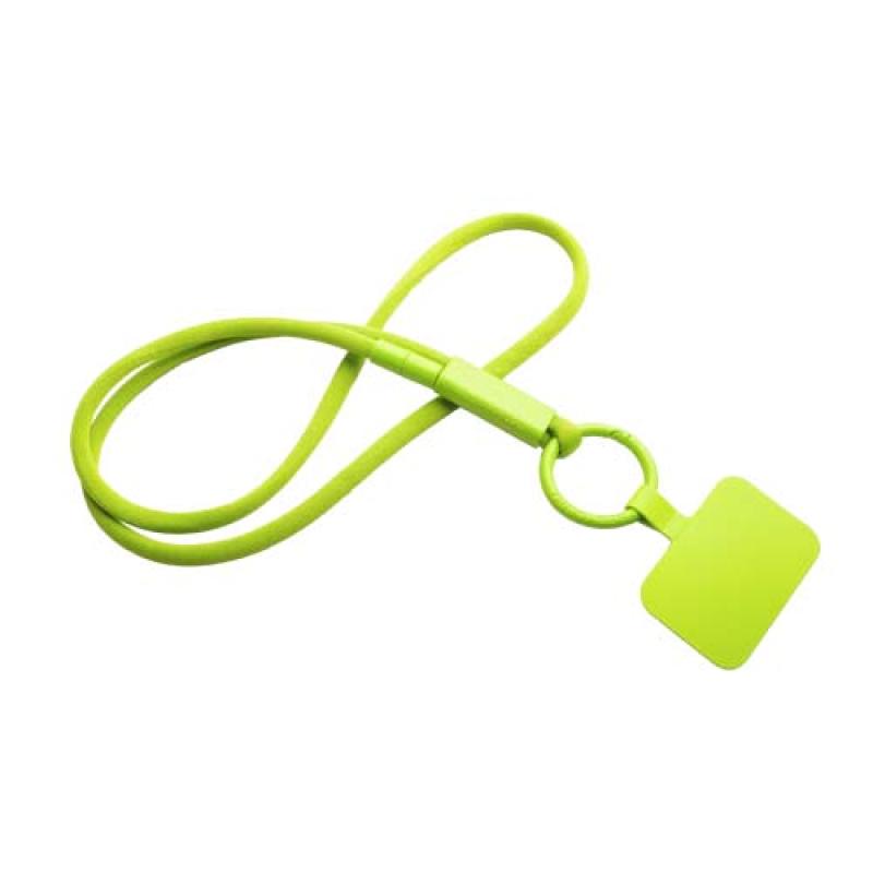 Lanyard con soporte para teléfono con tubo de plástico reciclado "Tubyard"