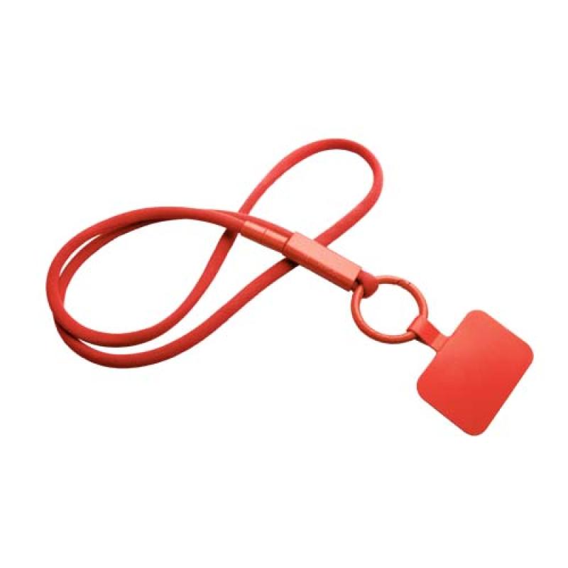 Lanyard con soporte para teléfono con tubo de plástico reciclado "Tubyard"