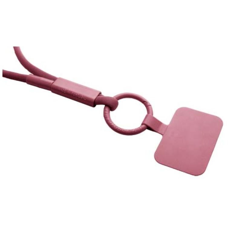 Lanyard con soporte para teléfono con tubo de plástico reciclado "Tubyard"