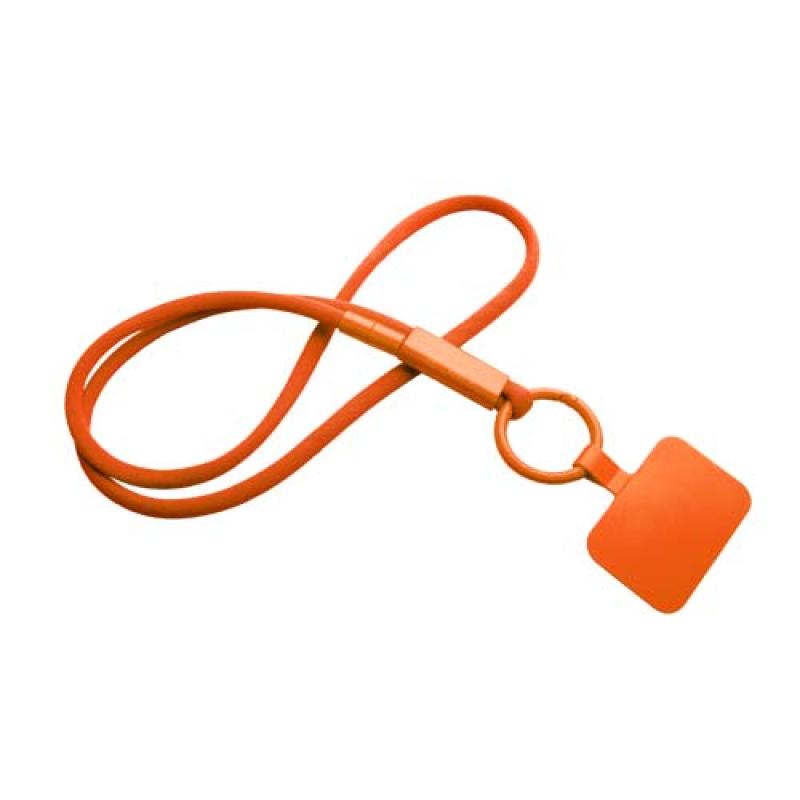 Lanyard con soporte para teléfono con tubo de plástico reciclado "Tubyard"