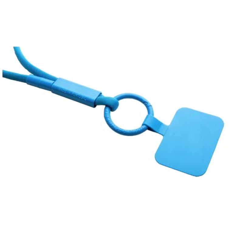 Lanyard con soporte para teléfono con tubo de plástico reciclado "Tubyard"