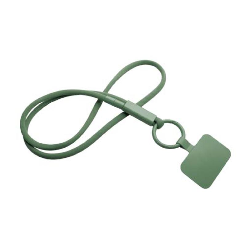 Lanyard con soporte para teléfono con tubo de plástico reciclado "Tubyard"