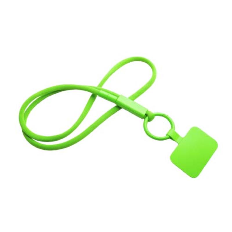 Lanyard con soporte para teléfono con tubo de plástico reciclado "Tubyard"