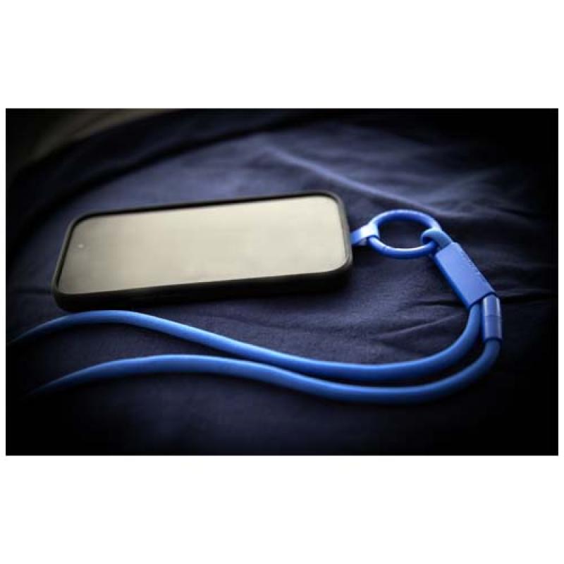 Lanyard con soporte para teléfono con tubo de plástico reciclado "Tubyard"