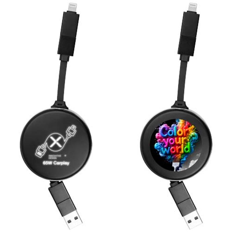 Cable retráctil 4 en 1 de 65 W "SCX.design C42"