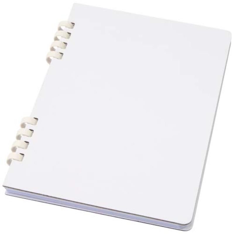 Cuaderno A5 tapa dura con espiral de material reciclado RCS "Fil"