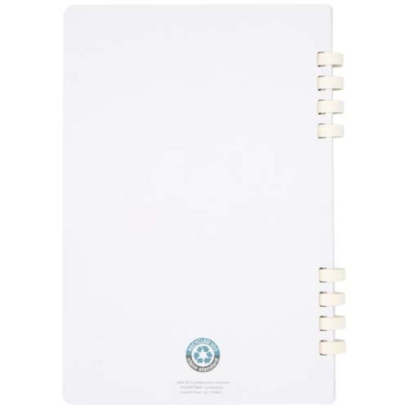 Cuaderno A5 tapa dura con espiral de material reciclado RCS "Fil"