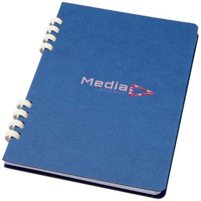Cuaderno A5 tapa dura con espiral de material reciclado RCS "Fil"