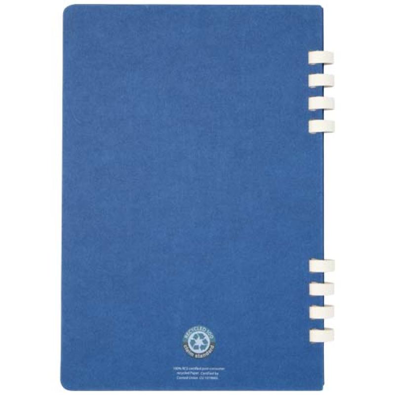 Cuaderno A5 tapa dura con espiral de material reciclado RCS "Fil"