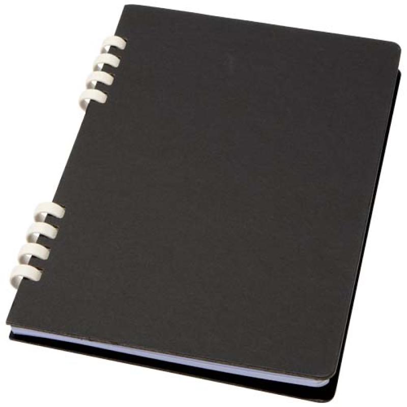 Cuaderno A5 tapa dura con espiral de material reciclado RCS "Fil"