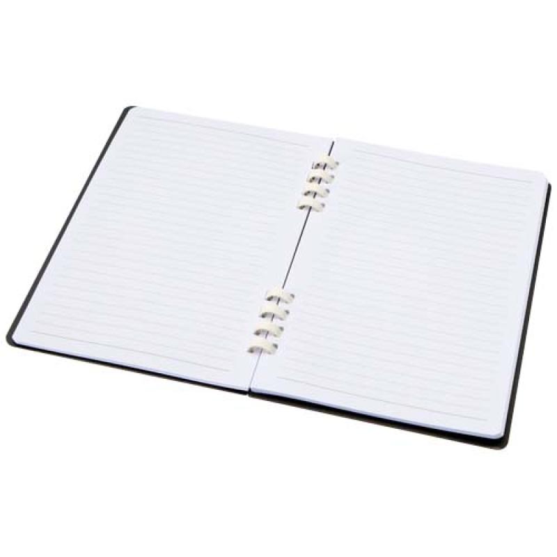 Cuaderno A5 tapa dura con espiral de material reciclado RCS "Fil"